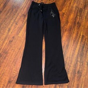 baby Phat Black Wide-Leg Joggers